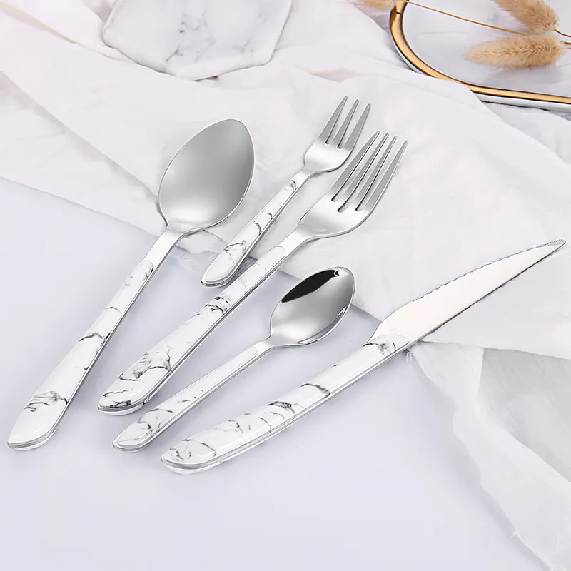wholesale royal portable wedding full tang stainless steel home good flatware sets dinner spoons forks and knife
