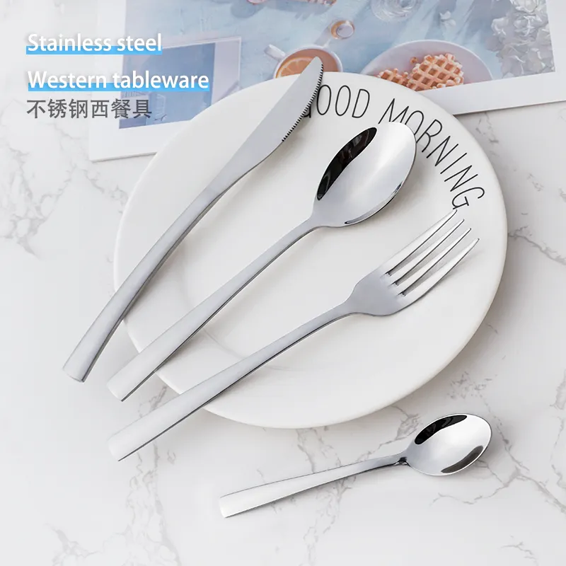 new design stainless steel cutlery set spoon knife fork teaspoon set tableware for home part wedding