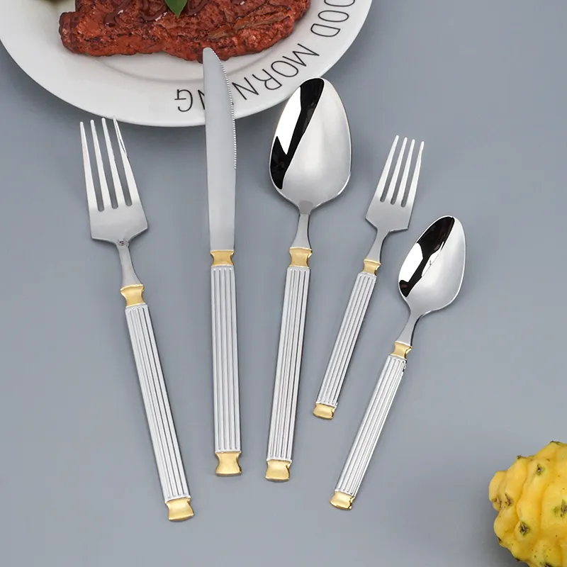 hochwertiges edelstahlbesteck pvd beschichtung spiegelnde veredelung vorrat niedrige preise und schnelle lieferung besteck set