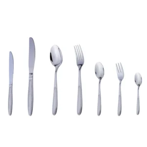 elegant stainless steel tableware set of spoon and fork cutlery for hotel luxury knife flatware