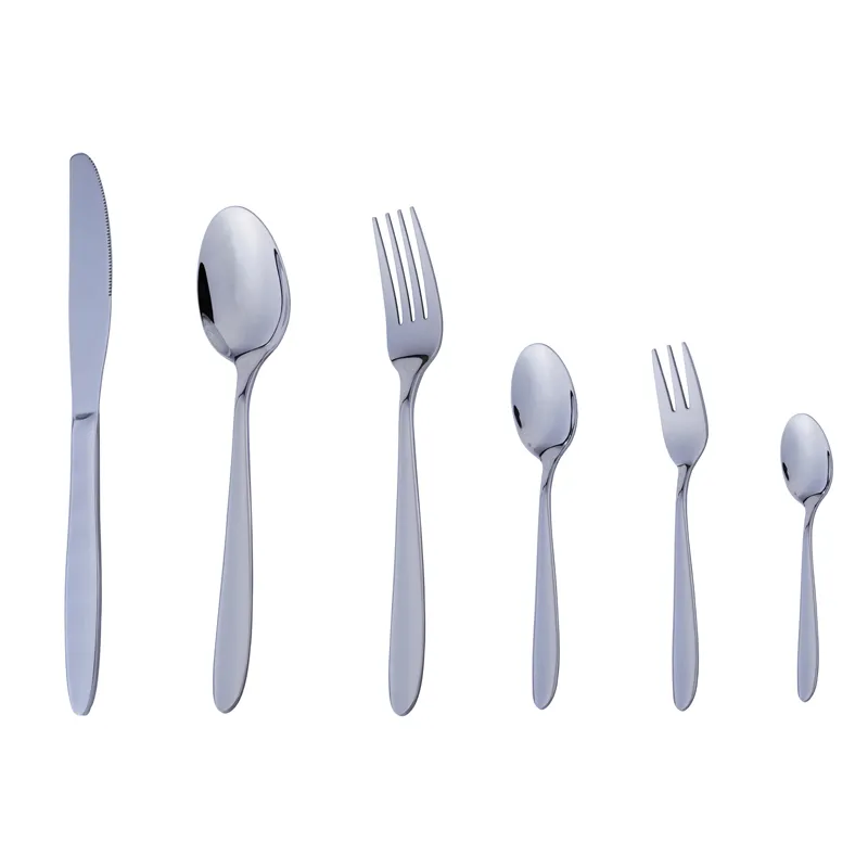 camping portable stainless steel cutlery set dinnerware set spoon fork and knife set