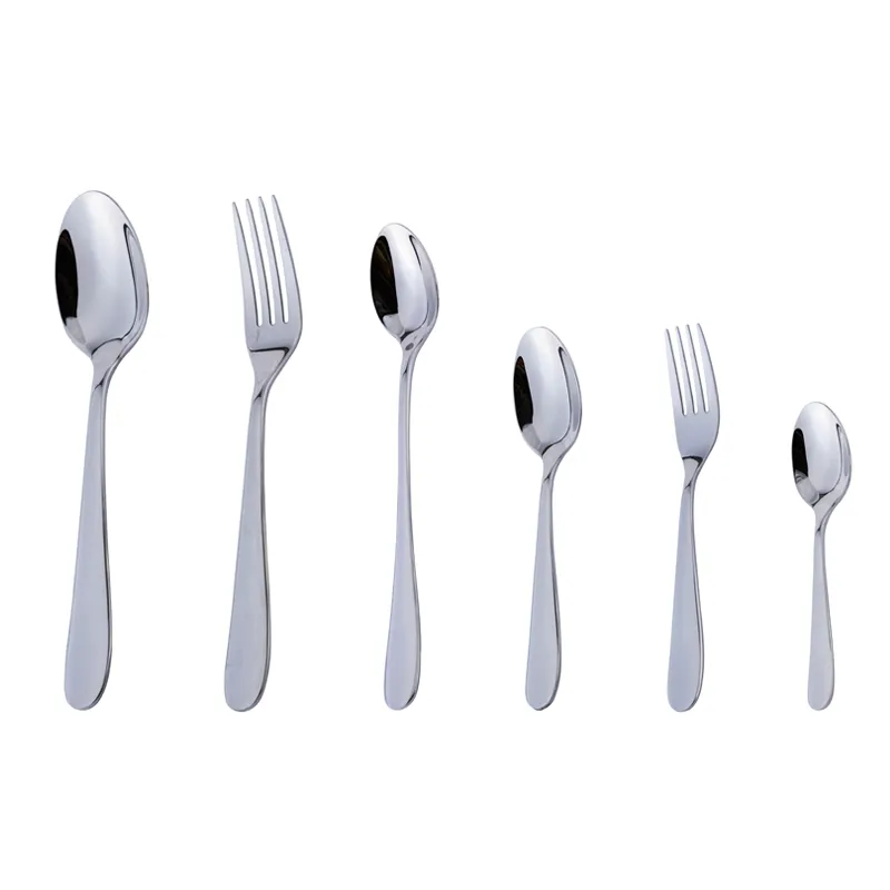 hot sell flatware fork knife spoon teaspoon 4pcs silver stainless steel cutlery set for restaurant hotel