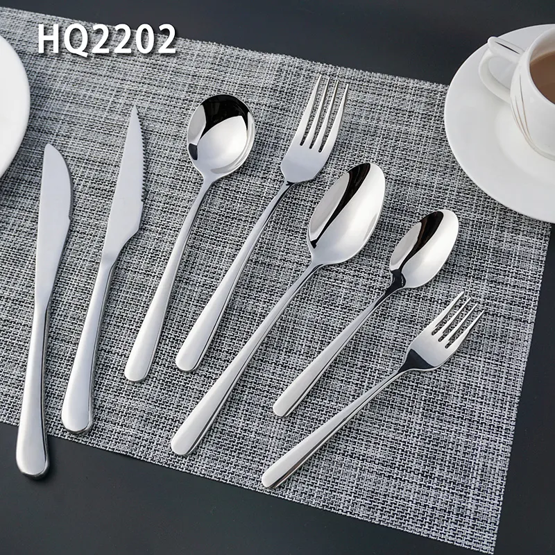 modern luxury silver stainless steel cutlery set mirror polishing flatware set ready to ship low moq