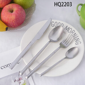 hot selling stainless steel cutlery set mirror polishing silver flatware set for wedding