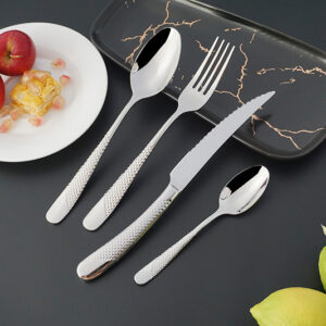 economical bulk stainless steel cutlery basic spoon fork knife set camping utility
