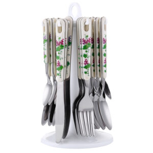 praktisches edelstahlbesteck mit kunststoffgriff edelstahl messer gabel löffel besteck set