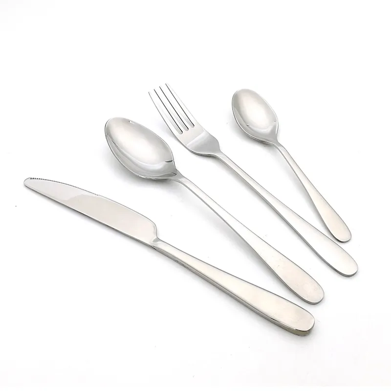 luxury cutlery set stainless steel wedding silverware flatware set wholesale steak knife spoon fork