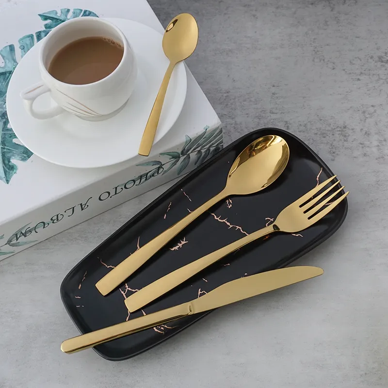 stainless steel dinner set knife spoon fork teaspoon flatware set stainless steel cutlery set for home hotel