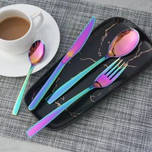 stainless steel dinner set knife spoon fork teaspoon flatware set stainless steel cutlery set for home hotel