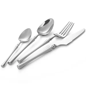 Heißer Verkauf anpassbares Besteck Messer Löffel Gabeln tragbar Gold Silber Besteck Set Hochzeit Geschenk