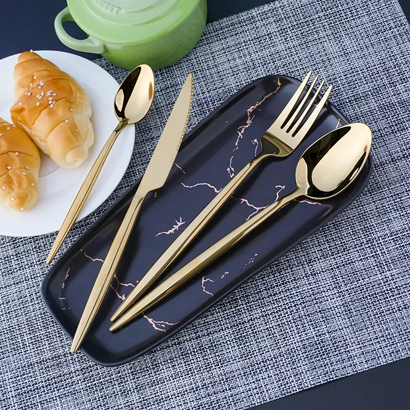 factory direct high quality flatware sets spoon fork knife teaspoon cutlery set stainless steel