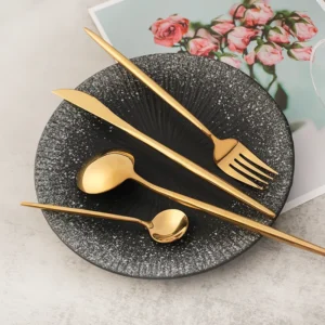 portugal style stainless steel cutlery set for wedding party hot sale in japan and korea market spoon fork knife