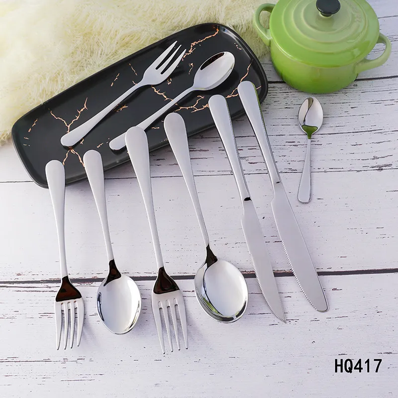 jieyang city stainless steel serving set knife fork spoon set multifunctional serving set