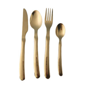 wholesale flatware stainless steel knife spoon fork set gold silver mirror polishing silverware cutlery set for wedding