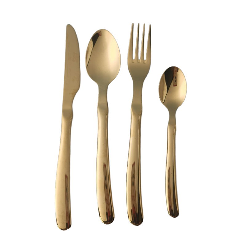wholesale flatware stainless steel knife spoon fork set gold silver mirror polishing silverware cutlery set for wedding