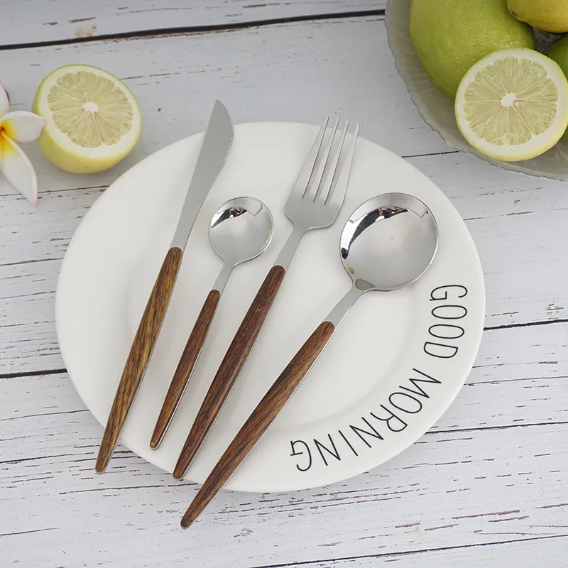 hot sale reusable flatware food grade material restaurant silverware stainless steel hotel cutlery