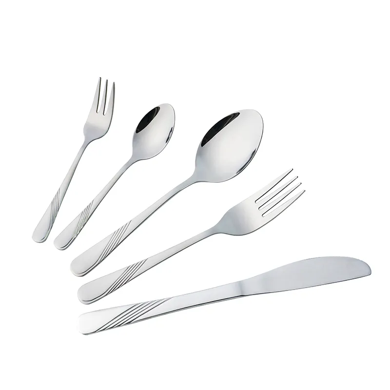 silverware wedding luxury stainless steel cutlery set fork knife and spoon travel camping flatware set