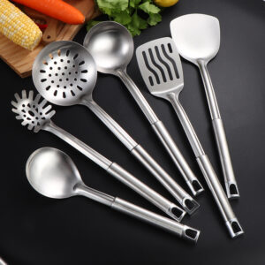 wholesale manufacture knife spoon fork kitchen restaurant plastic handle cutlery set stainless steel flatware set