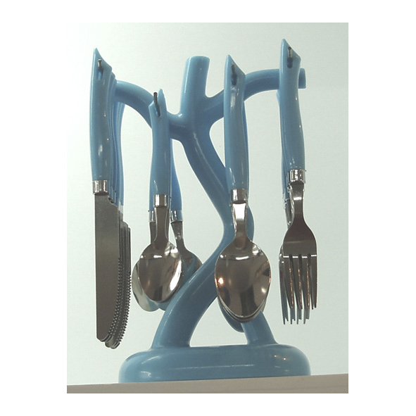 factory price new design stainless steel plastic handle cutlery set silver flatware set 24pcs spoons forks knives (复制)