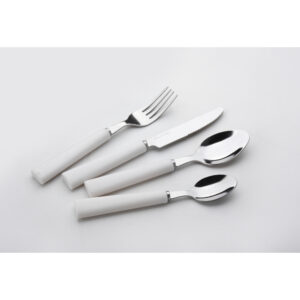 Stainless Steel Tableware 24pcs Spoon Knife Fork Multi Functions Cutlery Set with Plastic Handle