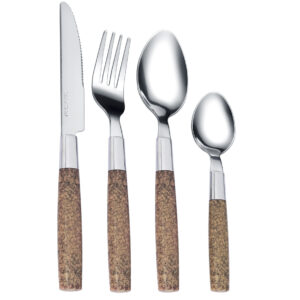 factory price new design stainless steel plastic handle cutlery set silver flatware set 24pcs spoons forks knives (复制)
