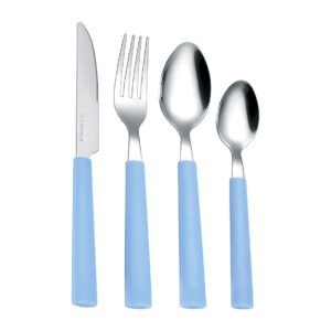 factory price new design stainless steel plastic handle cutlery set silver flatware set 24pcs spoons forks knives (复制)
