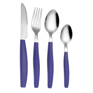wholesale manufacture knife spoon fork kitchen restaurant plastic handle cutlery set stainless steel flatware set (复制)