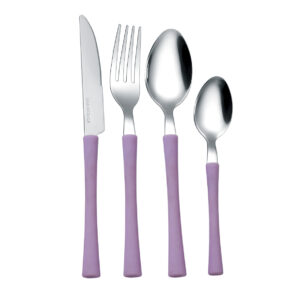 plastic handles stainless steel knife fork spoon set (复制)