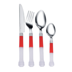 Großhandel Herstellung Messer Löffel Gabel Küche Restaurant Kunststoffgriff Besteck Set Edelstahl Besteck Set (复制)