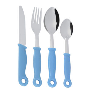 stainless steel tableware 24pcs spoon knife fork multi functions cutlery set with plastic handl