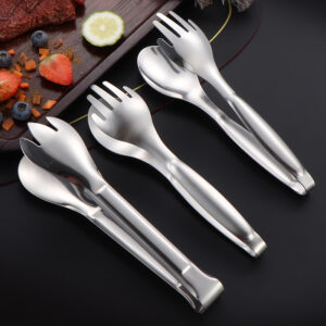 أواني المطبخ متعددة الوظائف أواني المطبخ مشبك طعام متعدد الوظائف ملقط شواء اللحم ملقط بوفيه طعام السلطة ملقط من الفولاذ المقاوم للصدأ (复)