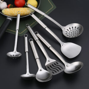 Multifunktionales Edelstahl-Geschirr-Set mit quadratischem Griff und Aufhänger Heißer Verkauf in Südamerika und Afrika (复制)