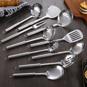 multifunctional stainless steel kitchenware set square handle with hanger hot sale in south america and africa