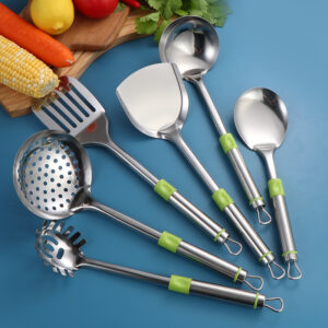 Multifunktionales Edelstahl-Geschirr-Set mit quadratischem Griff und Aufhänger Heißer Verkauf in Südamerika und Afrika (复制)