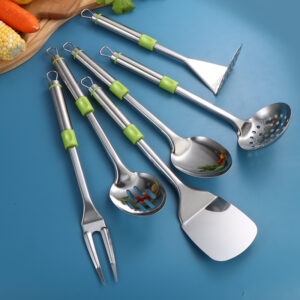 Multifunktionales Edelstahl-Geschirr-Set mit quadratischem Griff und Aufhänger Heißer Verkauf in Südamerika und Afrika (复制)