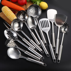 multifunctional stainless steel kitchenware set square handle with hanger hot sale in south america and africa (复制)