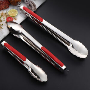 أواني مطبخ متعددة الوظائف مشبك طعام متعدد الوظائف ملقط شواء اللحم ملقط بوفيه طعام السلطة ملقط من الفولاذ المقاوم للصدأ