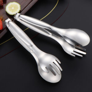 أواني المطبخ متعددة الوظائف أواني المطبخ مشبك طعام متعدد الوظائف ملقط شواء اللحم ملقط بوفيه طعام السلطة ملقط من الفولاذ المقاوم للصدأ (复)