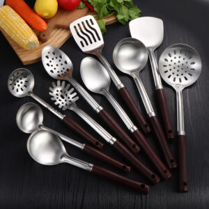 Multifunktionales Edelstahl-Geschirr-Set mit quadratischem Griff und Aufhänger Heißer Verkauf in Südamerika und Afrika (复制)