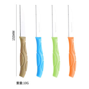 multiple color knife 4pcs 6pcs 12pcs stainless steel pp handle kitchen knife set fruit paring knife (复制)