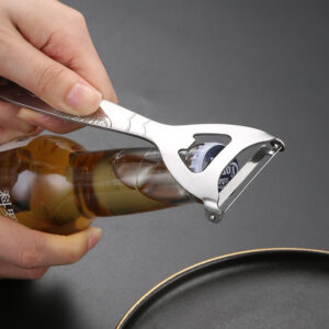 قشارة فواكه وخضروات متعددة الوظائف من الفولاذ المقاوم للصدأ تقشير البطاطس بسكين تقشير البطاطس (复)